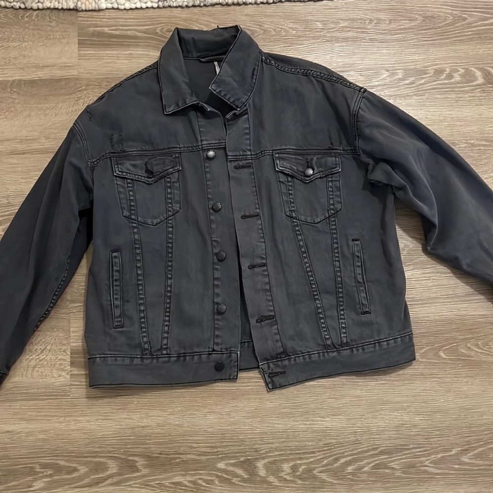 Oversized free people denim jacket 🖤